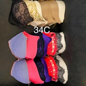 11 34C Dream Angel and Bombshell bras.